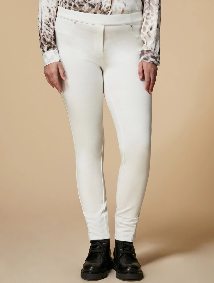 Vetements Marina Rinaldi | Legging En Jersey Blanc