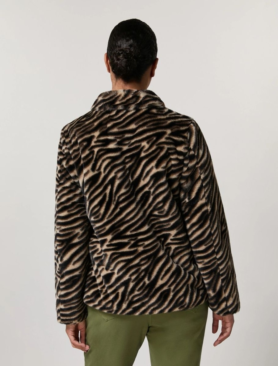 Vetements Marina Rinaldi | Veste A Imprime Animalier Colonial