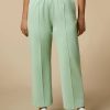 Vetements Marina Rinaldi | Pantalon En Jersey Double Vert Pastel