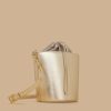 Accessoires Marina Rinaldi | Sac Seau En Tissu Enduit Platine