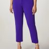 Vetements Marina Rinaldi | Pantalon Fluide En Tissu Stretch Violet