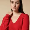 Vetements Marina Rinaldi | Pull En Viscose Rouge