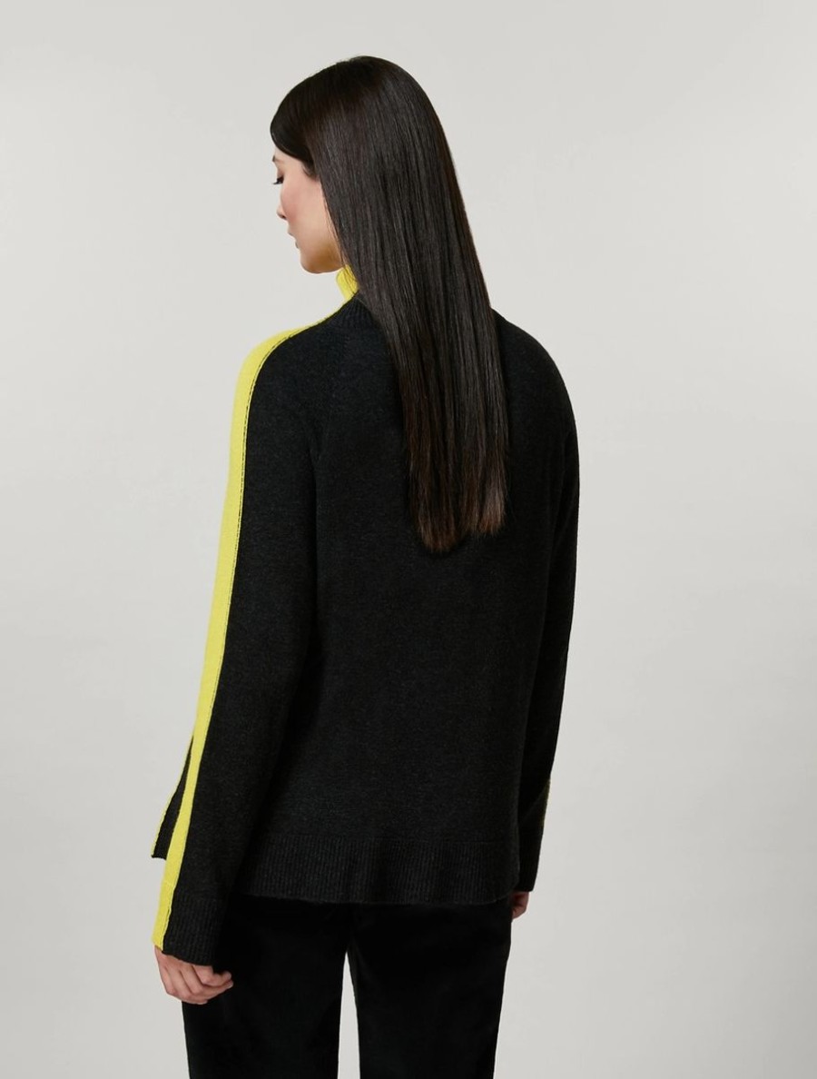 Vetements Marina Rinaldi | Pull En Laine Et Cachemire Jaune