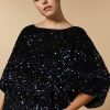 Vetements Marina Rinaldi | Robe A Paillettes Noir