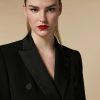 Vetements Marina Rinaldi | Veste De Soiree En Triacetate Noir