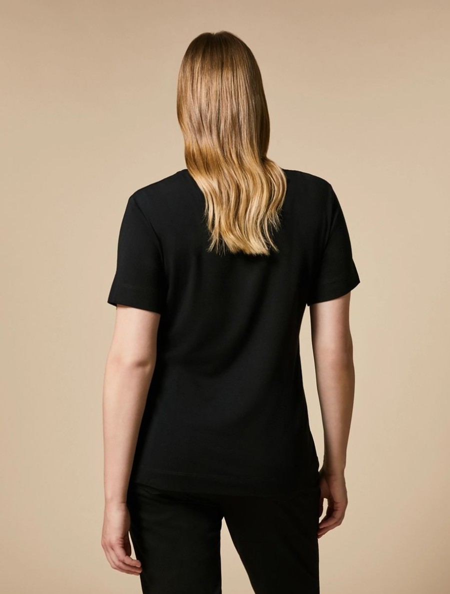 Vetements Marina Rinaldi | Tee-Shirt En Jersey Noir