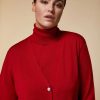 Vetements Marina Rinaldi | Cardigan En Pure Laine Rouge