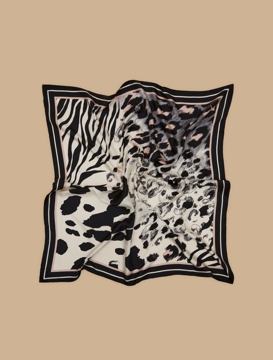 Accessoires Marina Rinaldi | Foulard En Serge De Soie Rose