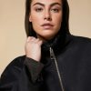 Vetements Marina Rinaldi | Cape Reversible A Texture Douce Noir