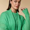 Vetements Marina Rinaldi | Cardigan En Alpaga Melange Vert