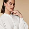 Vetements Marina Rinaldi | Chemise En Crepe De Chine Blanc