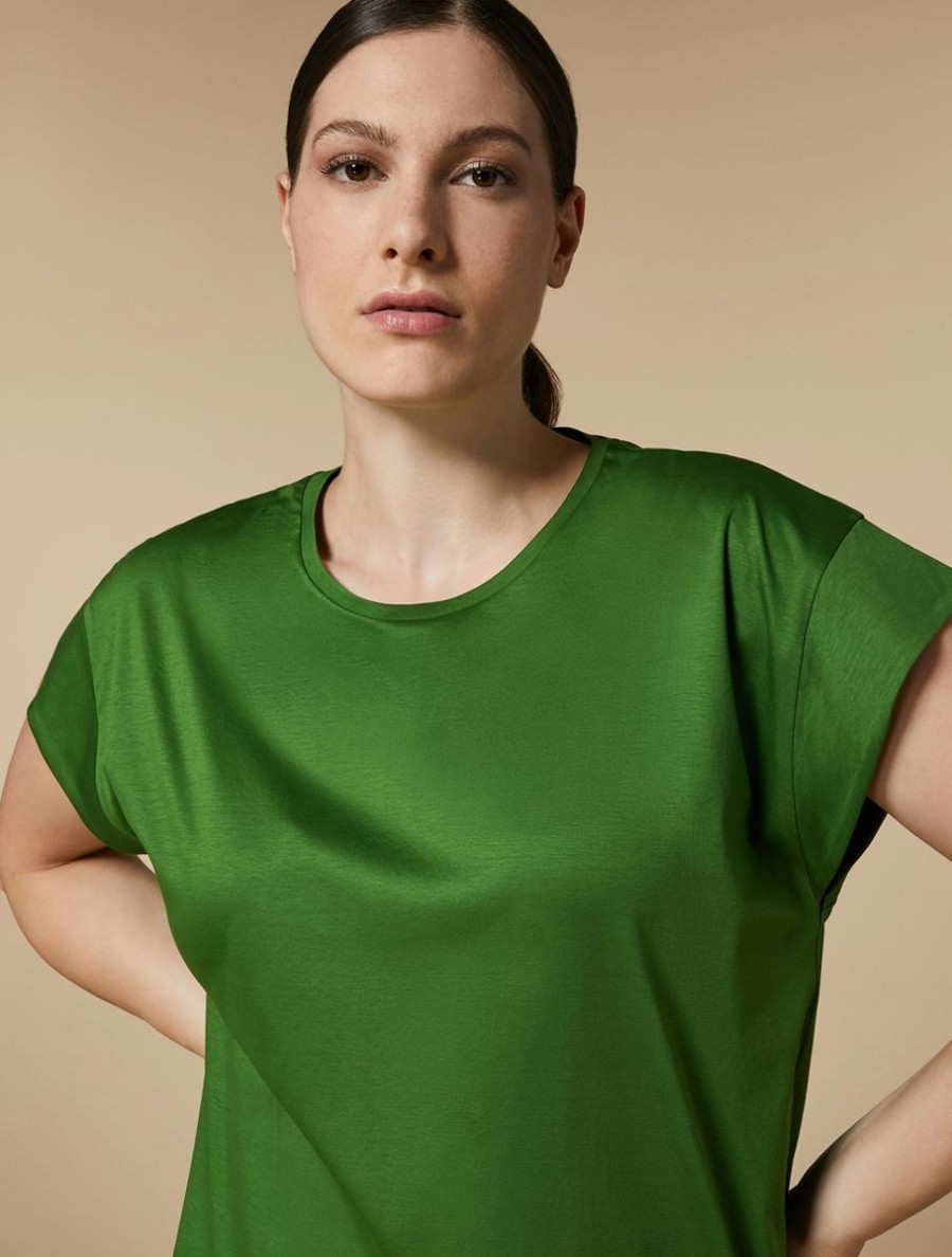 Vetements Marina Rinaldi | Tee-Shirt En Jersey Vert