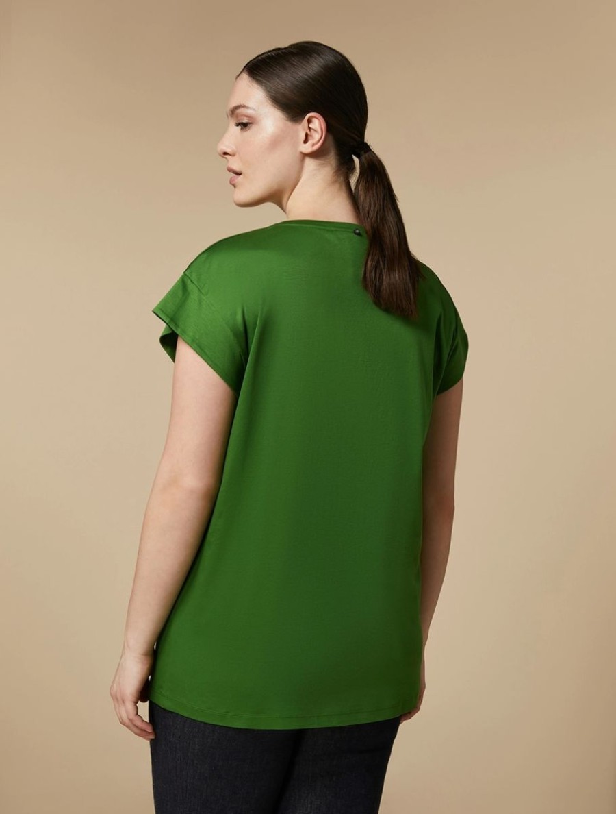 Vetements Marina Rinaldi | Tee-Shirt En Jersey Vert