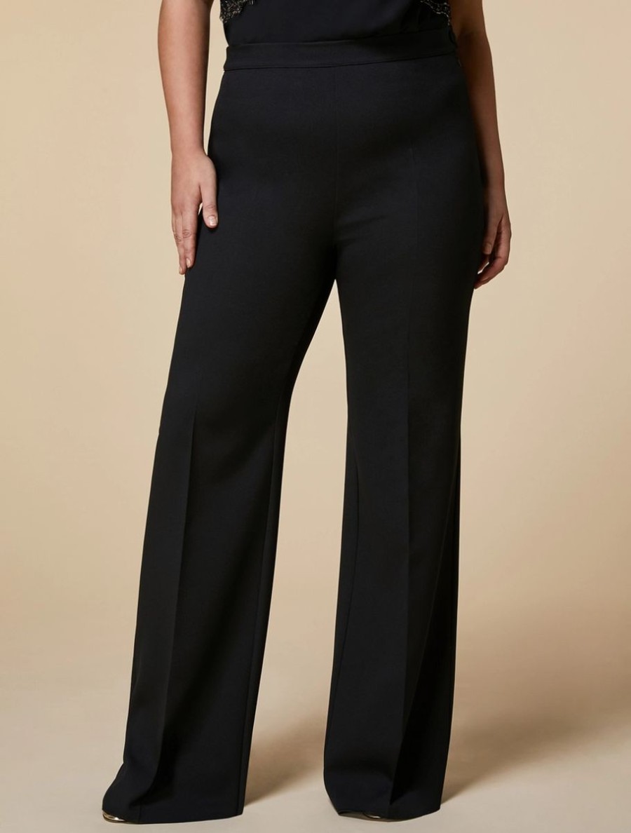 Vetements Marina Rinaldi | Pantalon En Triacetate Noir