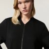 Vetements Marina Rinaldi | Bomber En Polaire Noir