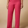 Vetements Marina Rinaldi | Pantalon En Crepe Envers Satin Fuchsia