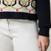 Vetements Marina Rinaldi | Pull En Laine, Viscose Et Alpaga Marine Fonce