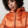 Vetements Marina Rinaldi | Doudoune En Nylon Brillant Orange