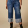 Vetements Marina Rinaldi | Jean Large En Denim Stretch Bleu Ski