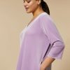 Vetements Marina Rinaldi | Robe En Jersey De Velours Lilas