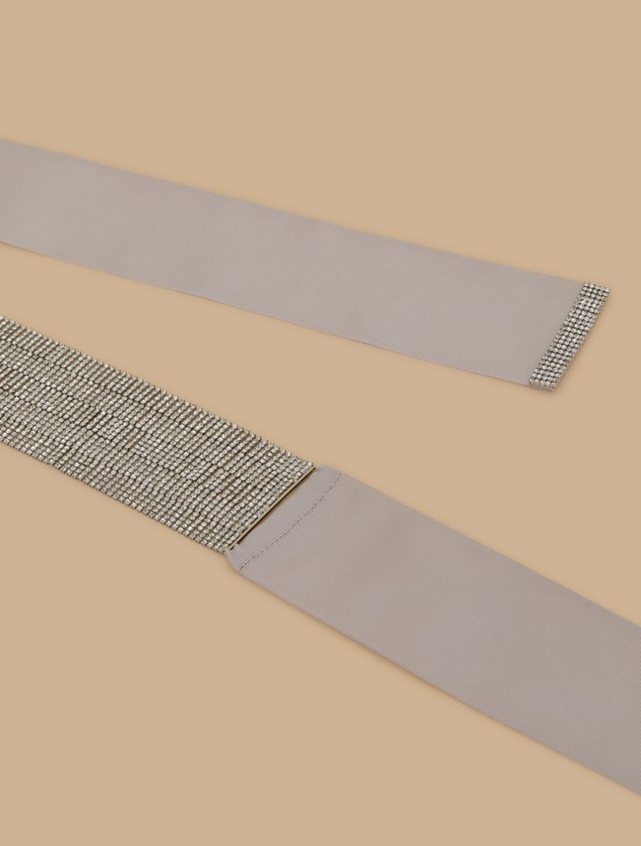 Accessoires Marina Rinaldi | Ceinture Strass Blanc