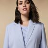 Vetements Marina Rinaldi | Veste En Cady De Triacetate Bleu Ciel