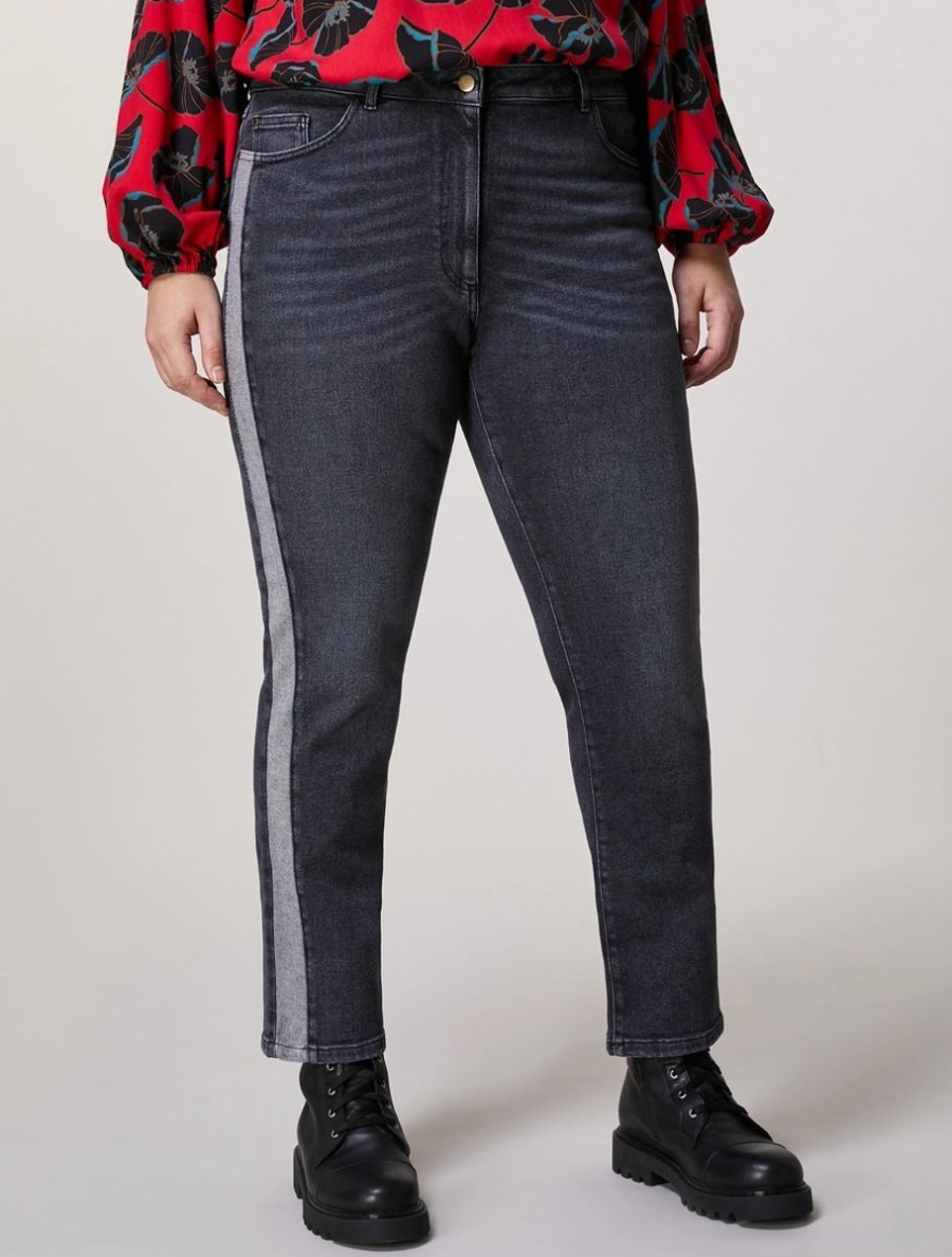 Vetements Marina Rinaldi | Jean En Denim Super Stretch Noir