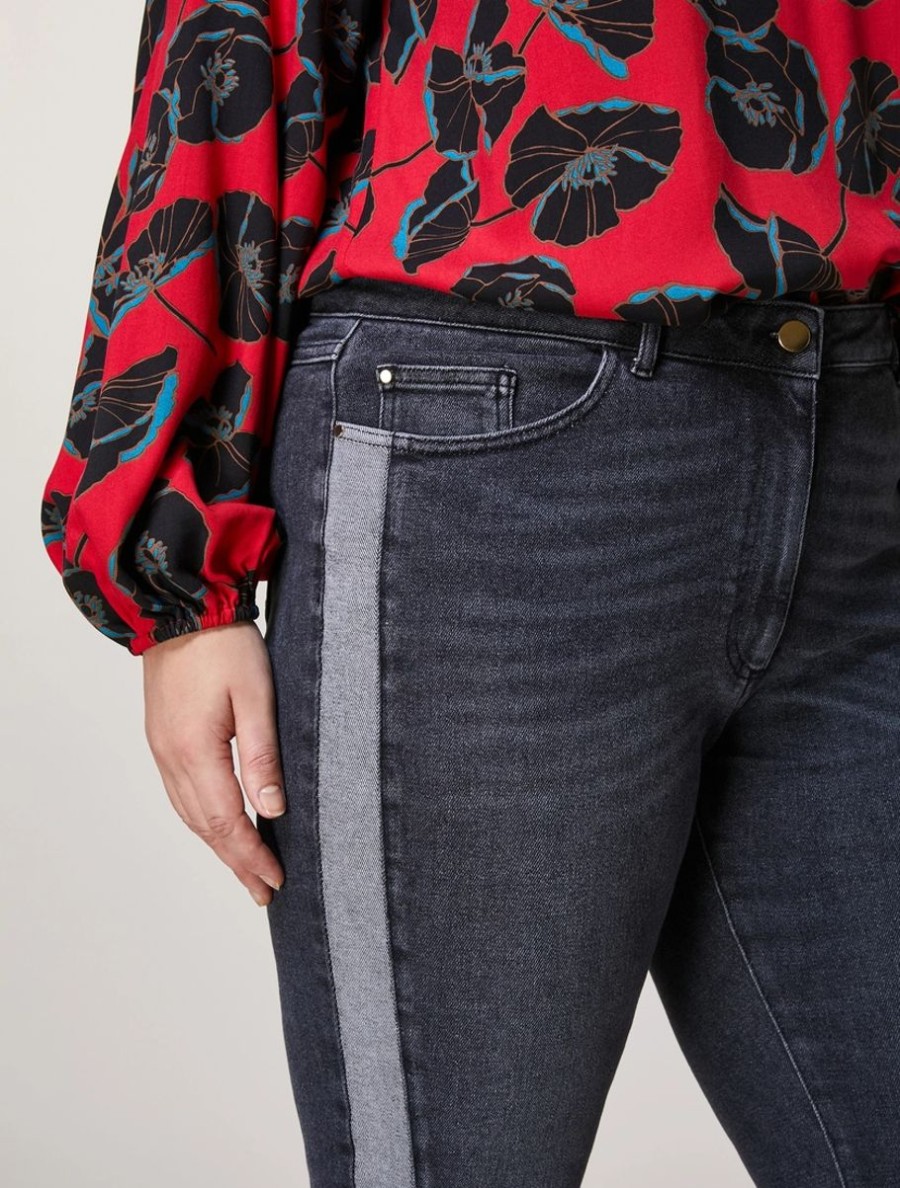 Vetements Marina Rinaldi | Jean En Denim Super Stretch Noir