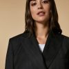 Vetements Marina Rinaldi | Veste Blazer En Flanelle Gris Fonce