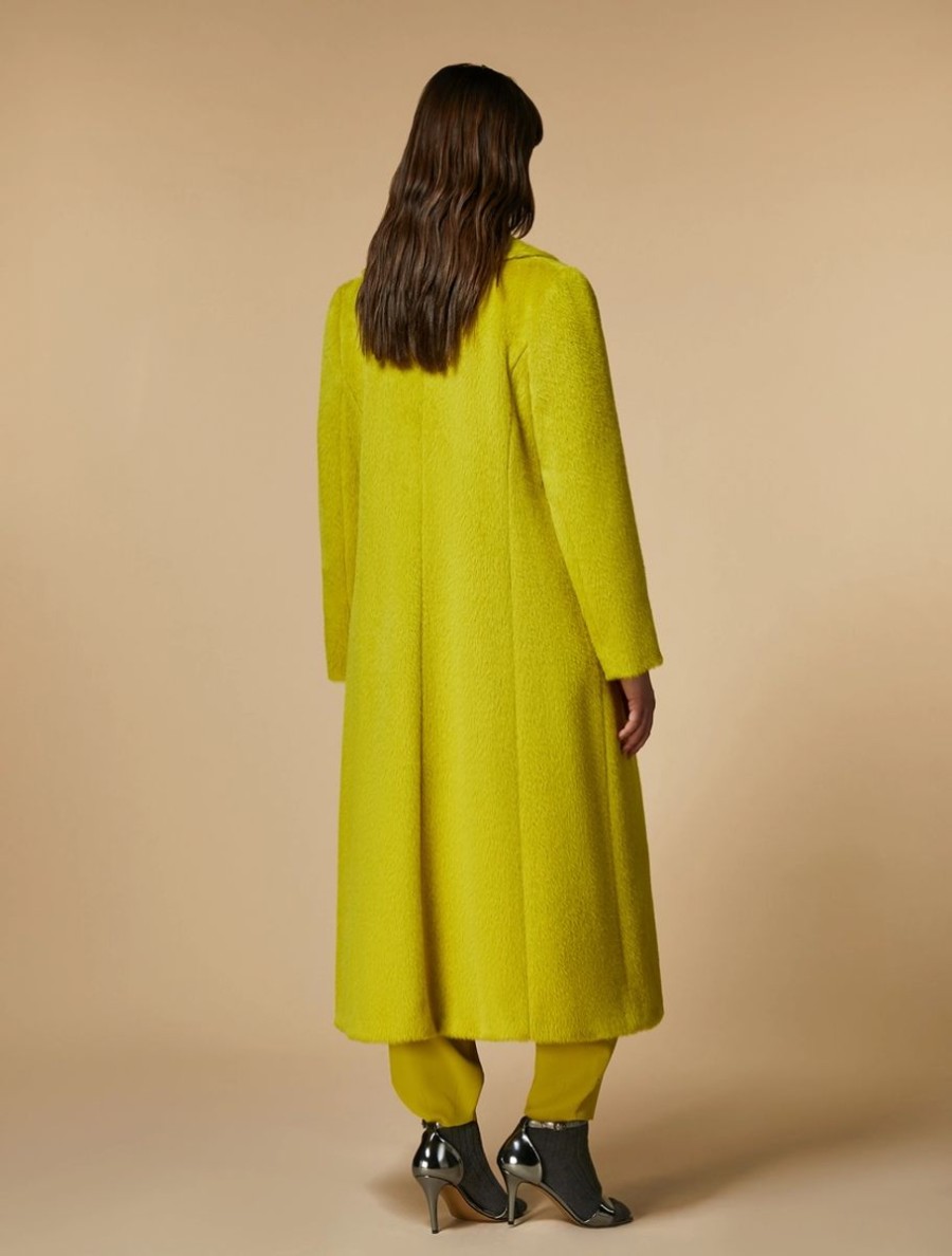 Vetements Marina Rinaldi | Manteau En Alpaga Jaune