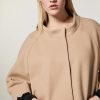 Vetements Marina Rinaldi | Veste En Jersey Compacte Chameau