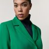 Vetements Marina Rinaldi | Veste En Tissu Extensible Vert