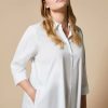 Vetements Marina Rinaldi | Chemise En Popeline Stretch Blanc