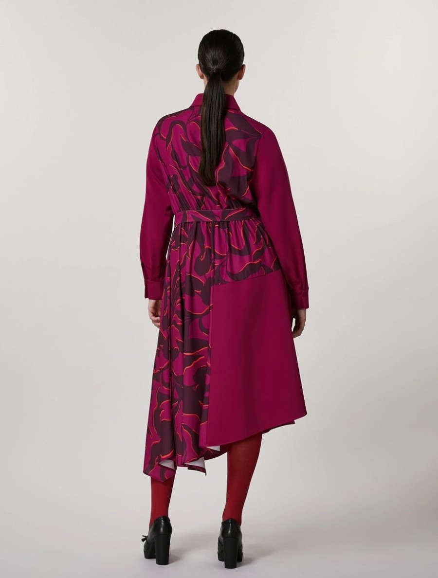 Vetements Marina Rinaldi | Robe En Cady Violet