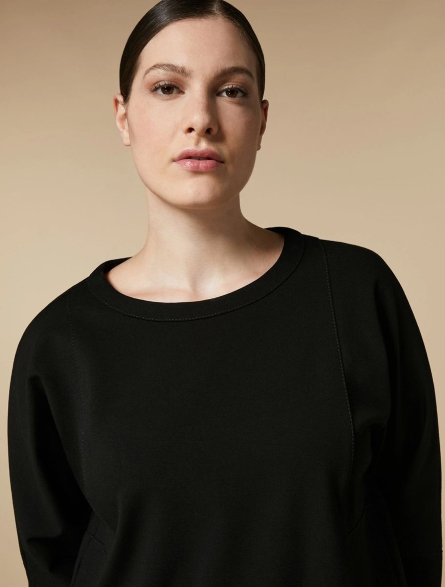 Vetements Marina Rinaldi | Sweat-Shirt En Jersey Noir