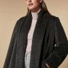 Vetements Marina Rinaldi | Manteau En Alpaga Gris Fonce