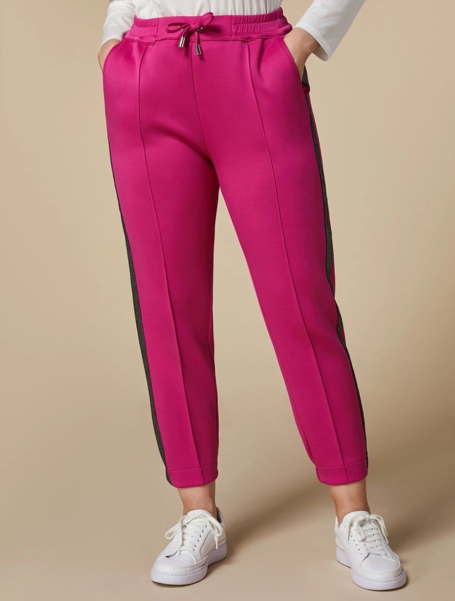 Vetements Marina Rinaldi | Pantalon En Jersey Scuba Fuchsia