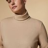 Vetements Marina Rinaldi | Pull Col Roule Jersey Lurex Blanc