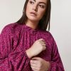 Vetements Marina Rinaldi | Tunique En Serge De Viscose Bordeaux