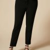 Vetements Marina Rinaldi | Pantalon Slim En Cady De Triacetate Noir