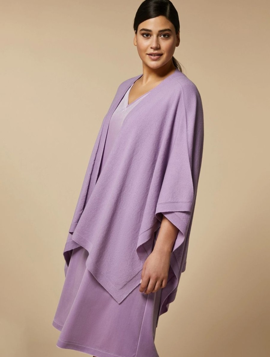 Accessoires Marina Rinaldi | Cape En Laine Lilas