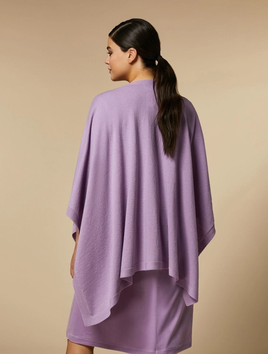 Accessoires Marina Rinaldi | Cape En Laine Lilas