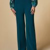 Vetements Marina Rinaldi | Pantalon En Triacetate Vert Fonce