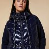 Vetements Marina Rinaldi | Gilet Matelasse Deperlant Marine Fonce