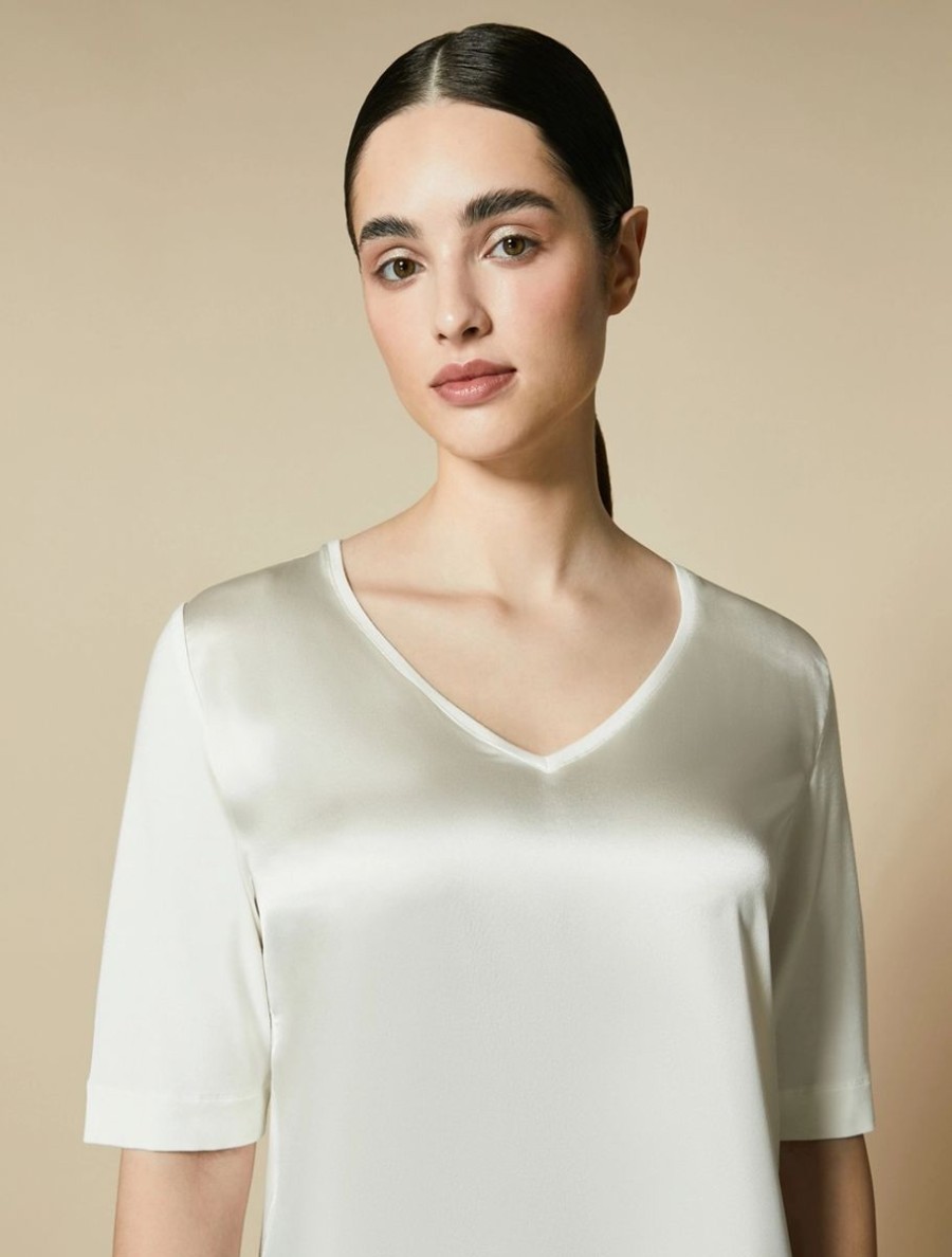 Vetements Marina Rinaldi | Tunique En Jersey De Viscose Blanc