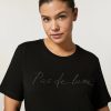 Vetements Marina Rinaldi | T-Shirt En Jersey De Viscose Noir