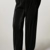 Vetements Marina Rinaldi | Pantalon En Jersey Plisse Noir