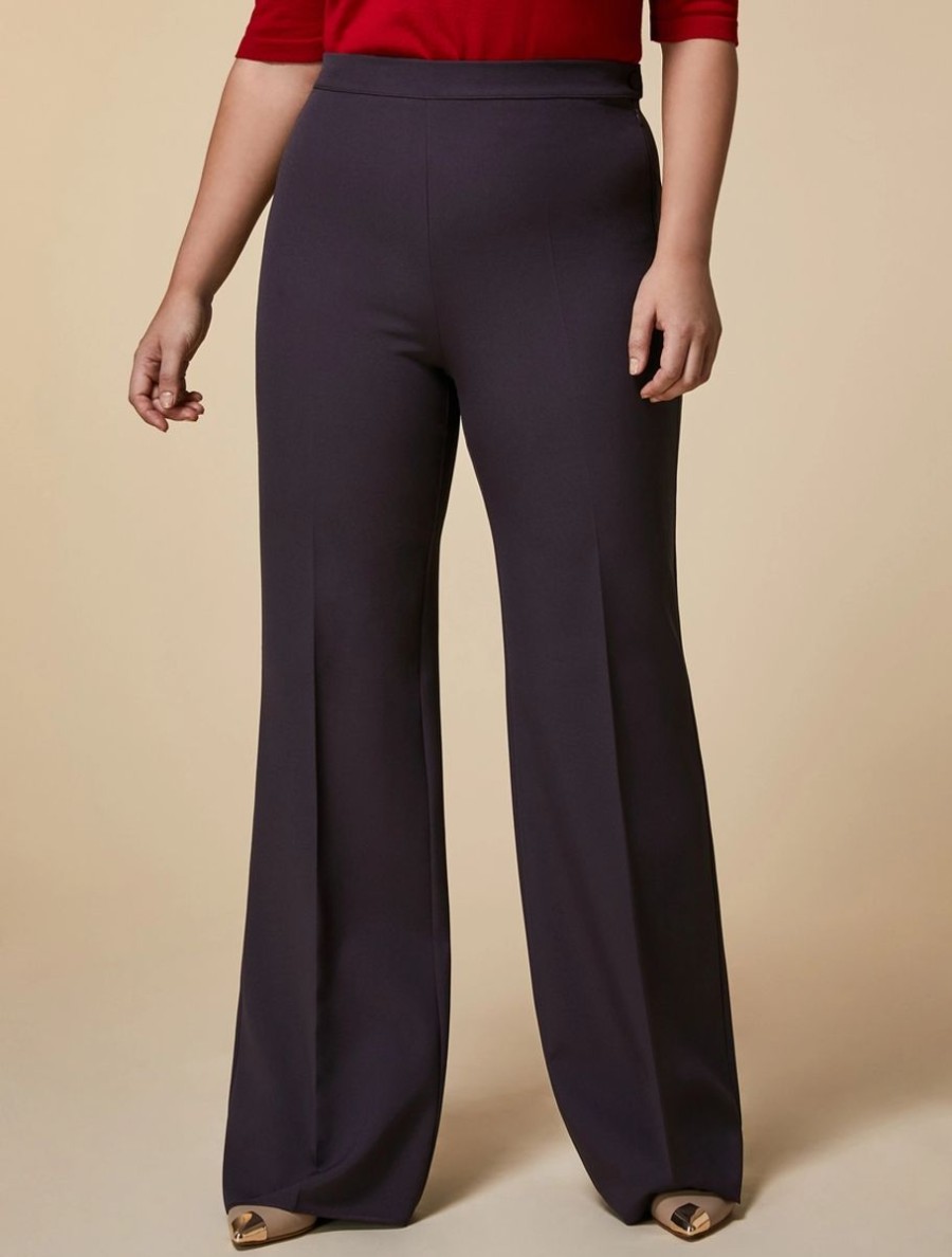 Vetements Marina Rinaldi | Pantalon En Triacetate Violet