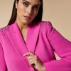 Vetements De Ceremonie Marina Rinaldi | Veste Blazer En Cady Stretch Fuchsia