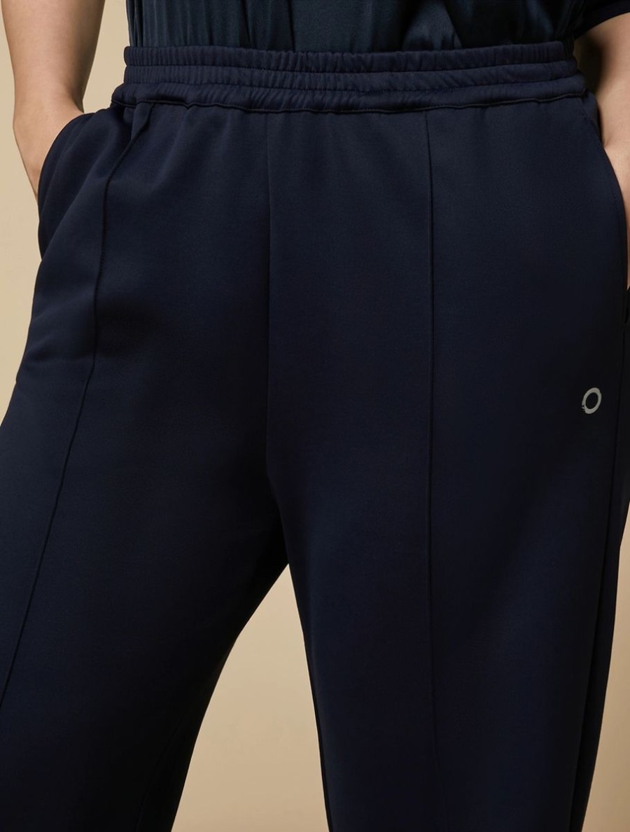 Vetements Marina Rinaldi | Pantalon En Jersey Double Bleuet